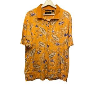 Greg Norman Size Large Mens Short Sleeve Tropical Polo Shirt #N-5-14-10
